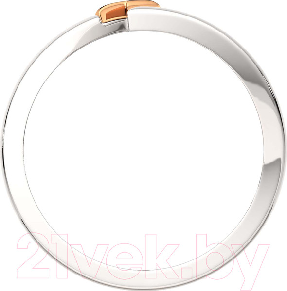 Изображение товара Кольцо из серебра ZORKA 0200105.G14K (р.19, с золотой вставкой)