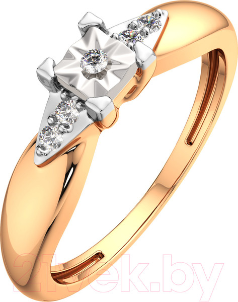Изображение товара Кольцо из комбинированного золота ZORKA 2D00182.14K.B (р.16.5, с бриллиантом)