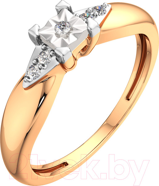 Изображение товара Кольцо из комбинированного золота ZORKA 2D00182.14K.B (р.16.5, с бриллиантом)