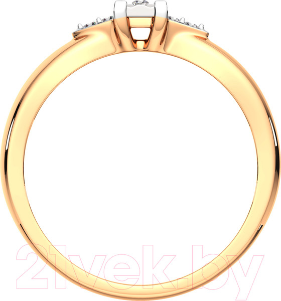 Изображение товара Кольцо из комбинированного золота ZORKA 2D00182.14K.B (р.16.5, с бриллиантом)