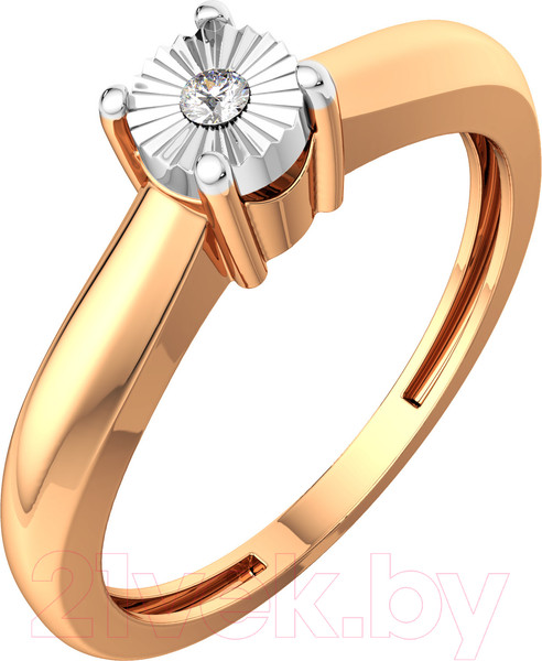 Изображение товара Кольцо помолвочное из комбинированного золота ZORKA 2D00135.14K.B (р.17, с бриллиантом)