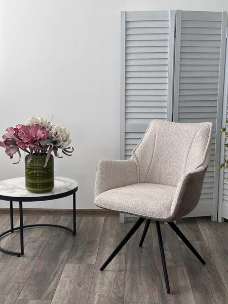 Изображение товара Стул M-City Brevis / 621M05605 (бежевый XD841-01 букле/бежевый gino-101/черный)