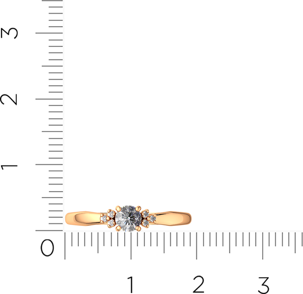 Изображение товара Кольцо из розового золота ZORKA 210654.14K.R (р.18.5, с фианитами)