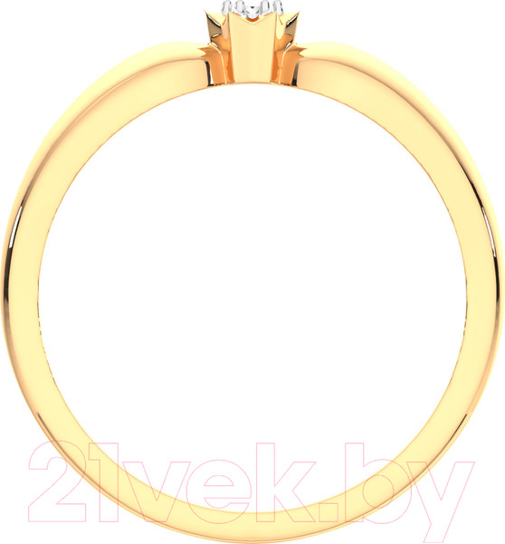 Изображение товара Кольцо помолвочное из розового золота ZORKA 2101045.14K.R.ZZ (р.17, с фианитом)