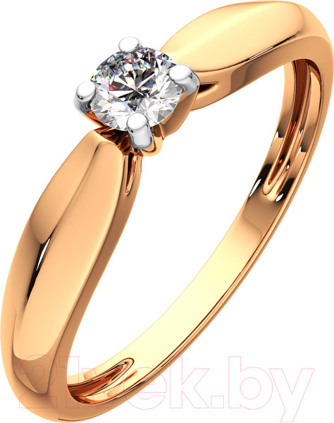 Изображение товара Кольцо помолвочное из розового золота ZORKA 2101130.14K.R.ZZ (р.16.5, с фианитом)