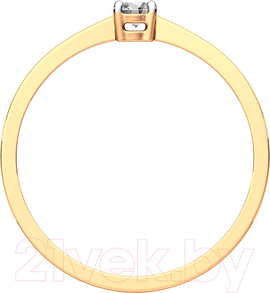 Изображение товара Кольцо помолвочное из розового золота ZORKA 2101132.14K.R.ZZ (р.16.5, с фианитом)