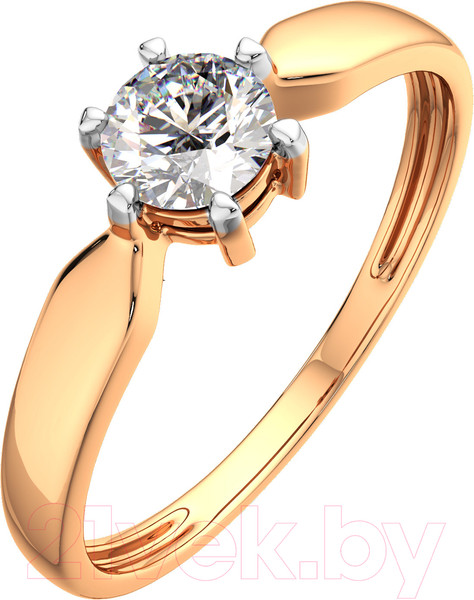 Изображение товара Кольцо помолвочное из розового золота ZORKA 2101160.14K.R (р.16.5, с фианитом)