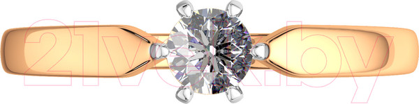 Изображение товара Кольцо помолвочное из розового золота ZORKA 2101160.14K.R (р.17, с фианитом)