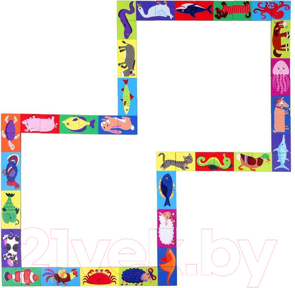 Изображение товара Развивающая игра Mapacha Домино-половинки Домашние и морские животные / 962497