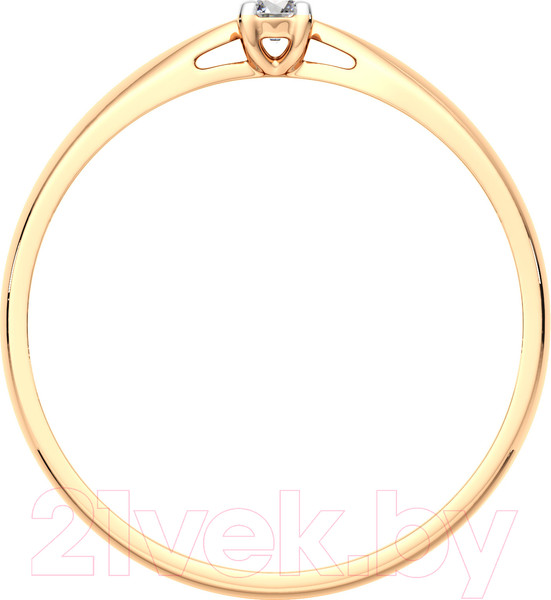 Изображение товара Кольцо помолвочное из розового золота ZORKA 2101193.14K.R.ZZ (р.16, с фианитом)