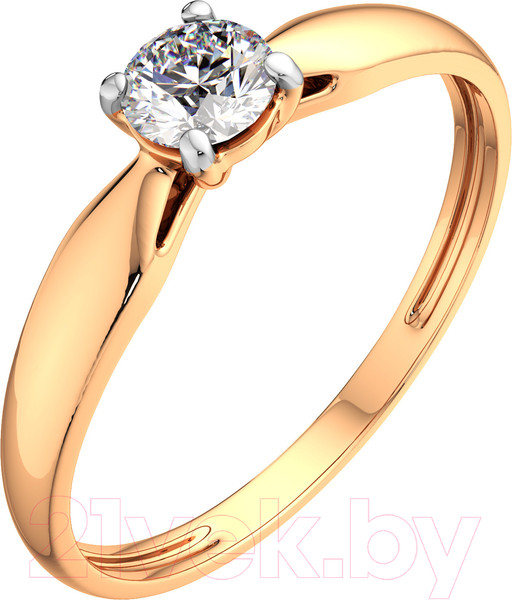 Изображение товара Кольцо помолвочное из розового золота ZORKA 2101194.14K.R (р.16, с фианитом)