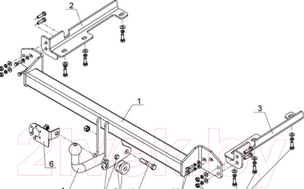 Изображение товара Фаркоп Avtos CE 06 (для Chery Tiggo 8 2019-, 8 Pro 2021-, Tiggo 8 Pro Max 2022-)