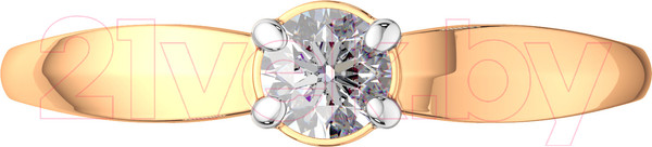 Изображение товара Кольцо помолвочное из розового золота ZORKA 2101500.14K.R.ZZ (р.16.5, с фианитом)