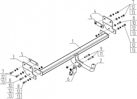 Изображение товара Фаркоп Avtos KI 36 (для KIA Seltos 2020-)