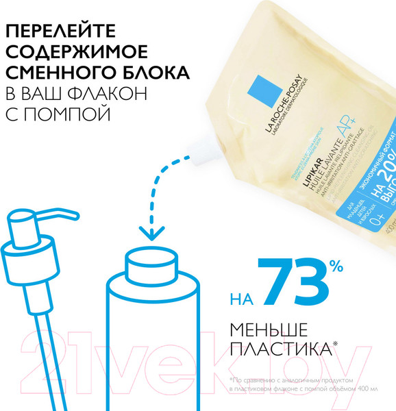 Изображение товара Масло для душа La Roche-Posay Lipikar Huile Lavante AP+ рефил (400мл)