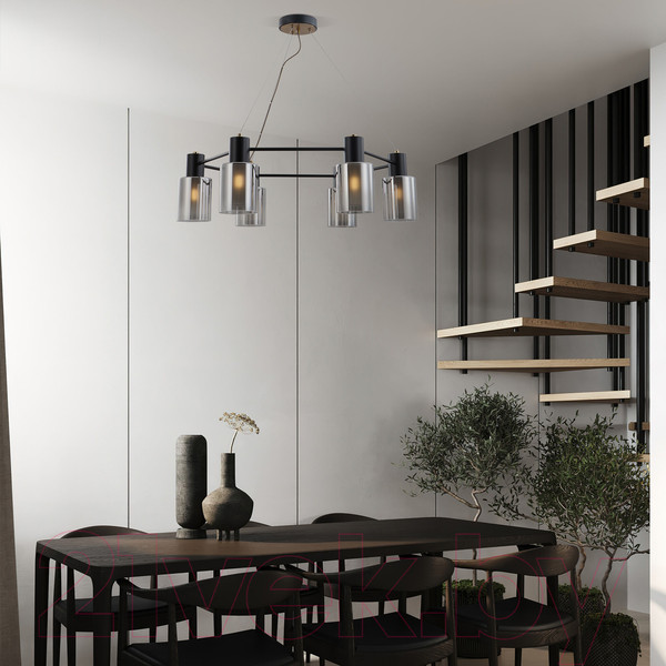 Изображение товара Люстра Евросвет 70219/6 (черный/античная бронза)