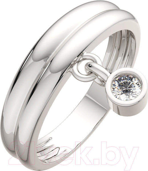 Кольцо из серебра ZORKA 0210884.ZZ (р.16.5, с фианитом)