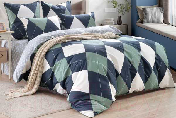 Изображение товара Комплект постельного белья Sofi de Marko Джин 2х / 2х-5679 (синий)