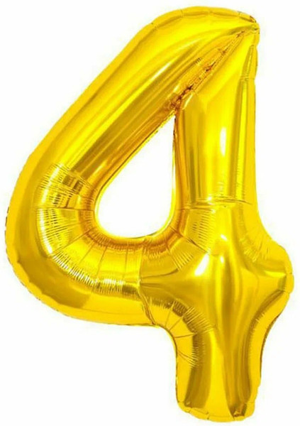 Изображение товара Воздушный шар Meshu Цифра 4 / MS_51218 (золотой)
