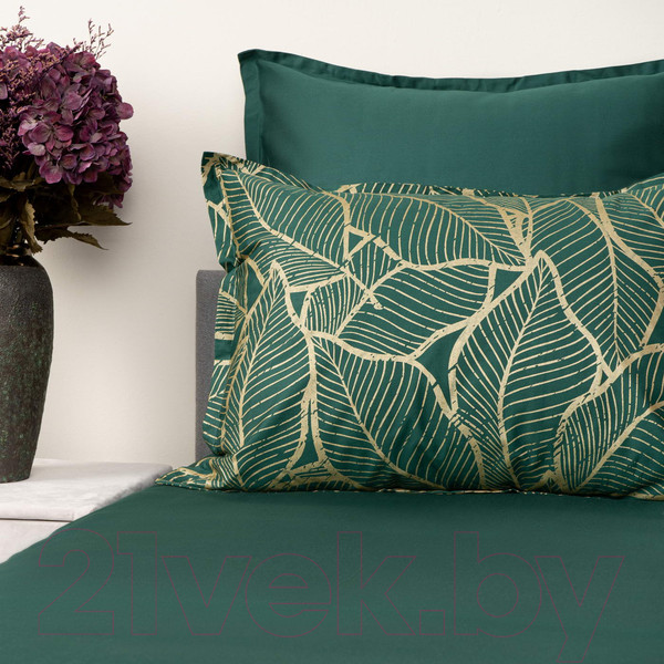 Изображение товара Комплект постельного белья Sofi de Marko Беверли Евро 4н / Евро-03Бв (малахит)