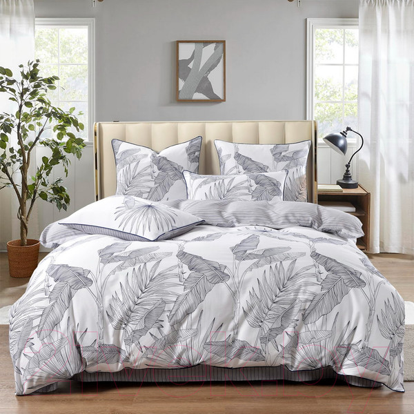 Изображение товара Комплект постельного белья Sofi de Marko Агнес Евро 4н / Евро-5554 (серый)