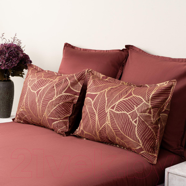 Изображение товара Комплект постельного белья Sofi de Marko Беверли Евро Макси 2н / Евро-МК-05Бв (бордо)