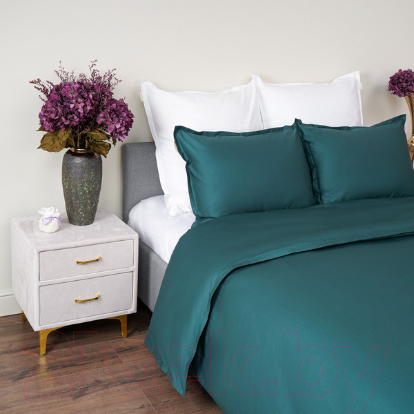 Изображение товара Комплект постельного белья Sofi de Marko Селина 1.6 / 1.6-С-Сл-т.зел (темно-зеленый)