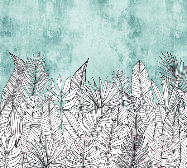 Изображение товара Фотообои листовые Vimala Векторные цветы на стене (270x300)