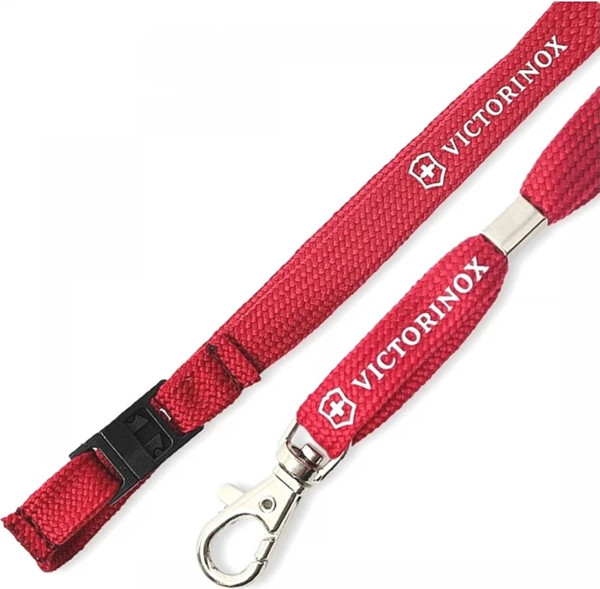 Изображение товара Шнурок на шею для ножа туристического Victorinox С карабином / 4.1879 (красный)