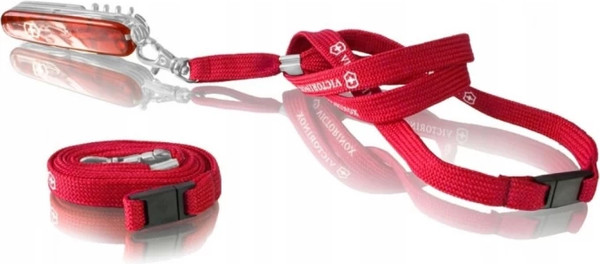 Изображение товара Шнурок на шею для ножа туристического Victorinox С карабином / 4.1879 (красный)