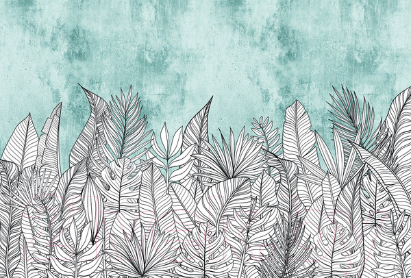 Изображение товара Фотообои листовые Vimala Векторные цветы на стене (270x400)