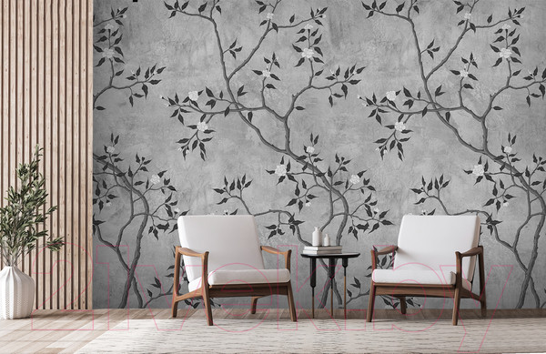 Изображение товара Фотообои листовые Vimala Ветви серые (270x400)