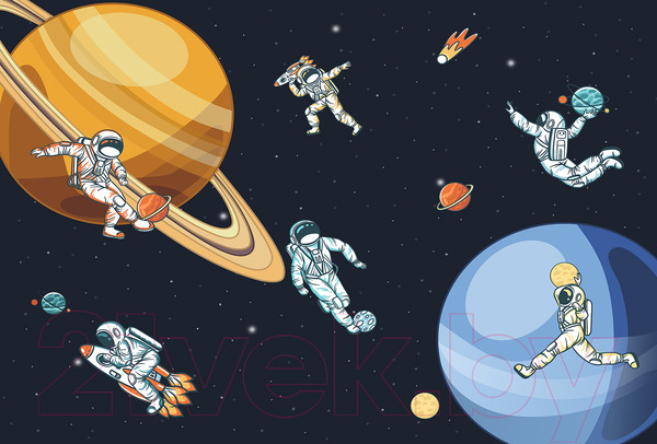 Изображение товара Фотообои листовые Vimala Космонавты (270x400)