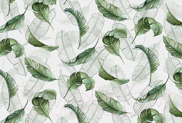 Изображение товара Фотообои листовые Vimala Листья патерн 4 (270x400)