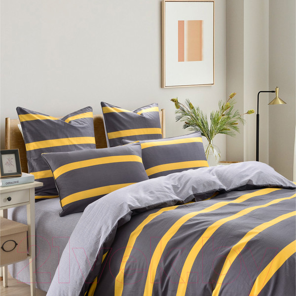 Изображение товара Комплект постельного белья Sofi de Marko Гарольд Евро 4н / Евро-5681 (желтый)