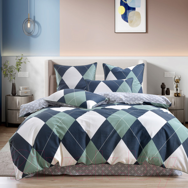 Изображение товара Комплект постельного белья Sofi de Marko Джин Евро 4н / Евро-5679 (синий)