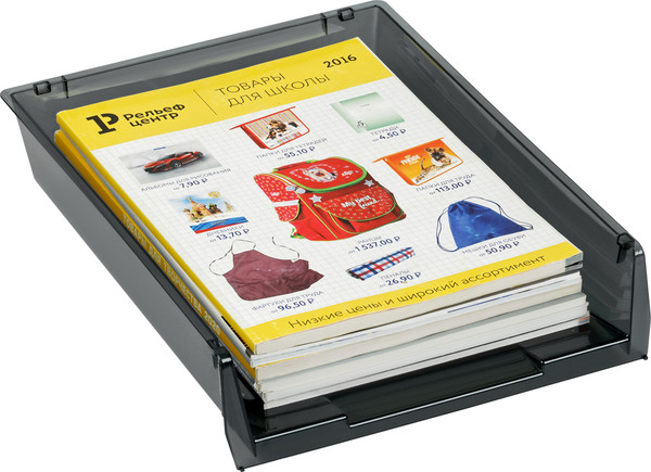 Изображение товара Лоток для бумаг Стамм Респект / ЛТГ-31163 (тонированный черный)