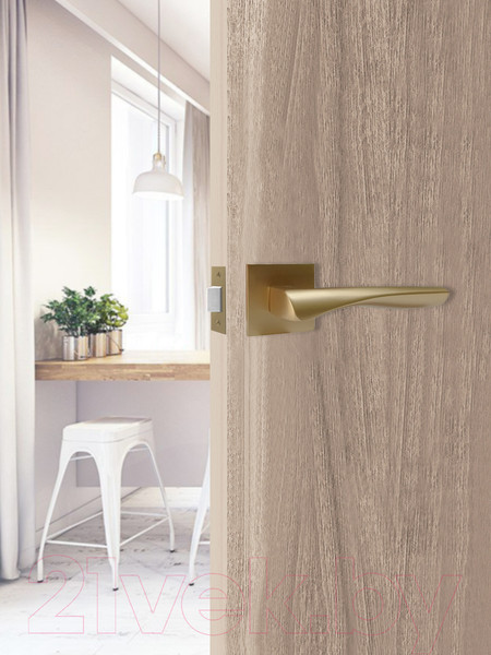 Изображение товара Ручка дверная Trodos 870 серия 03 Slim (сатиновое золото матовый)