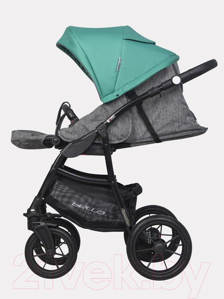 Изображение товара Детская универсальная коляска Riko Basic Bella 3 в 1 (03/серый-малахит)