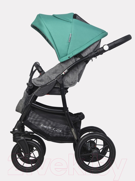 Изображение товара Детская универсальная коляска Riko Basic Bella 3 в 1 (03/серый-малахит)