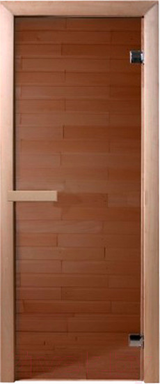 Изображение товара Стеклянная дверь для бани/сауны Doorwood 6мм 70x190 / DW02187 (бронза, коробка хвоя)