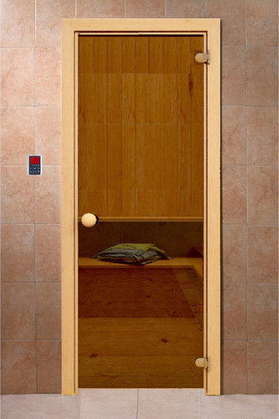 Изображение товара Стеклянная дверь для бани/сауны Doorwood 6мм 70x190 / DW02188 (бронза матовый, коробка хвоя)