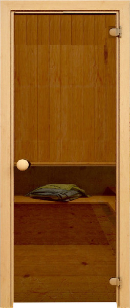Изображение товара Стеклянная дверь для бани/сауны Doorwood 6мм 70x190 / DW02188 (бронза матовый, коробка хвоя)