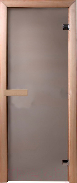 Изображение товара Стеклянная дверь для бани/сауны Doorwood 6мм 70x190 / DW02654 (сатин, коробка хвоя)