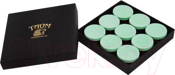 Изображение товара Мел для бильярда Taom Chalk Snooker 2.0 (9шт, зеленый)