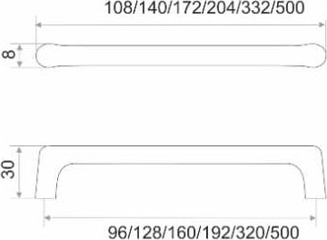 Изображение товара Ручка для мебели Trodos 8018 96 сплав ЦАМ (черный)