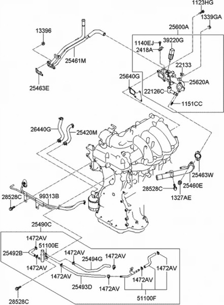 Изображение товара Термостат автомобильный Hyundai/KIA 255003C100
