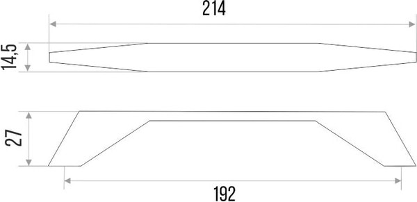 Изображение товара Ручка для мебели Trodos 9456 192 сплав ЦАМ (черный)
