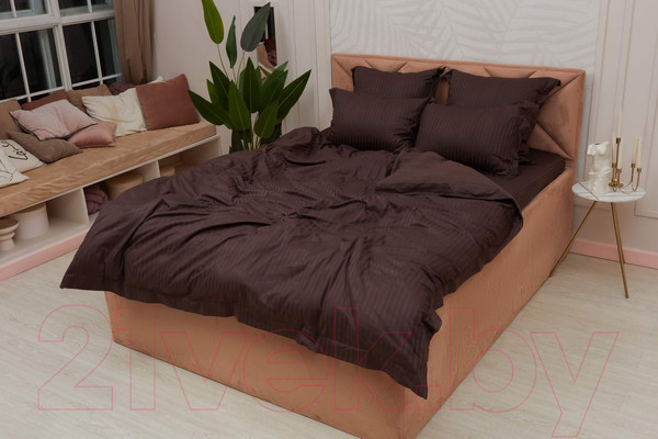 Изображение товара Комплект постельного белья Sofi de Marko Моне 7Е / Сем-СС-М-14 (шоколад)