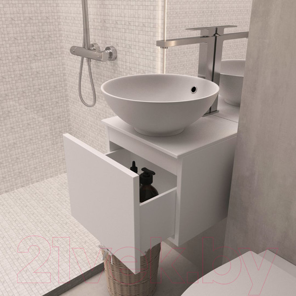 Изображение товара Тумба под умывальник ЗОВ Кито 40 / K40LW0MWMC (белый матовый)